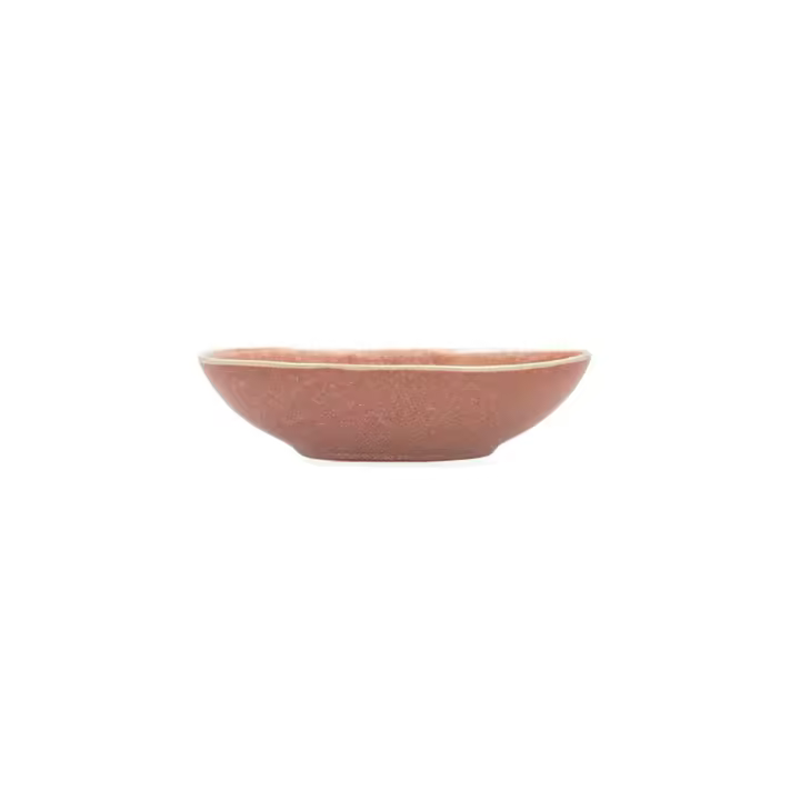 BIDASOA GIO Bol Oval Cerámico 15X12,5X4CM Terracota Liso Relieves organicos - 1