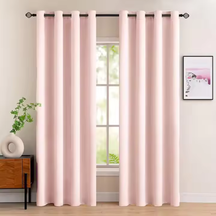 Cortinas de Tela Lisa de 140x260cm, Cortina Semi Transparente, con 13 Colores Disponible, material 100% Poliéster de Calidad y Resistencia, Cortina Para Salón Dormitorio y Oficina, Moderna Decorativa, Envío desde españa. - 1