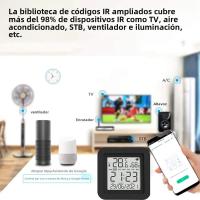 Sensor De Temperatura Y Humedad Universal Tuya Smart WiFi IR Remoto Para Aire Acondicionado TV Compatible Con Alexa Google Home Yandex - details 8