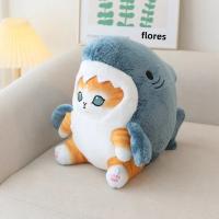 Muñeco De Peluche Creativo De Dibujos Animados Tiburón Gato Para Bebé Regalo De Cumpleaños Y Navidad Para Niños De Edad Infantil - details 2