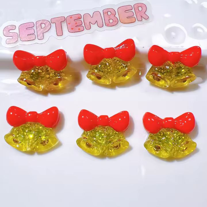 10Pcs Accesorios De Decoración Para Manualidades Y Joyería DIY Con Serie De Dibujos Animados Navideños Resina Lanzamiento Brillante - 1