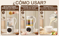 Don Feliz Batidora Licuadora Multifunción 8 en 1 1,4L, Procesador de Alimentos con 12 Cuchillas de Acero Inoxidable, Pantalla LED y Temporizador para Batidos, Smoothies, Zumos, Sopas y Leche Vegetal - details 1