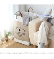 Cesta De Ropa Grande De Algodón Plegable Para Guardar Ropa Sucia Estilo Clásico Reutilizable Caja De Almacenamiento Para El Hogar - details 2