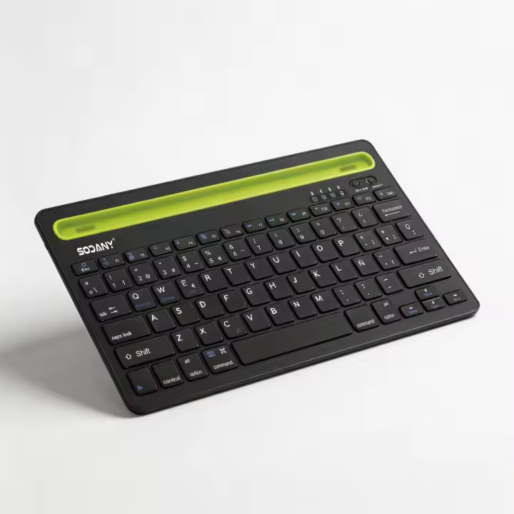 Teclado Inalámbrico Bluetooth SODANY Español (Ñ) con Soporte Tablet y Móvil. Doble Conexión, Silencioso, Ultrafino - 1