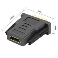 Adaptador Convertidor DVI 24+1 a HDMI 1080P Compatible Cable Macho a Hembra Bi-directional Para PC Laptop TV Box - details 2