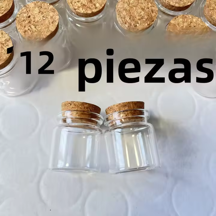 Botellas De Vidrio Pequeñas Con Tapa De Goma 25ml 12/24/36 Pcs Para Decoración Del Hogar Y DIY Botellas De Sueños Para Bodas - 1