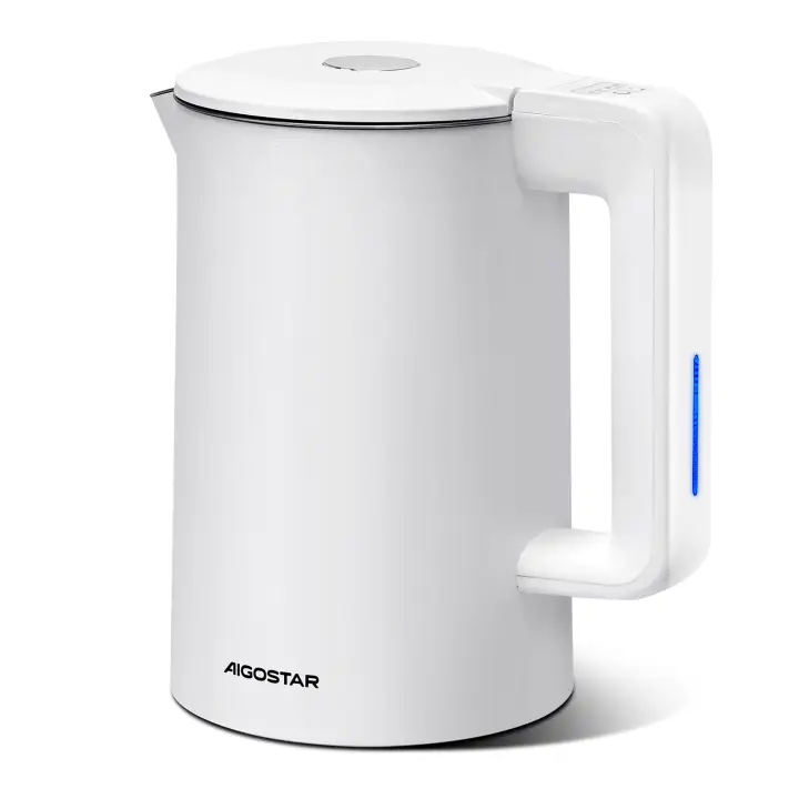 AIGOSTAR Hervidor de Agua Inteligente - Temperatura Regulable de 40°C a 100°C, Doble Pared de Acero Inoxidable, Mantener Caliente 24 hora. Control Wifi, Alexa y Google Home ( 1,7L 2200W) - 1