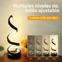Lámpara De Escritorio RGB LED Blanco Luz Nocturna USB Dimmer Espiral Serpiente Lectura Luz De Escritorio Decoración Dormitorio Botón De Encendido Y Apagado - details 1