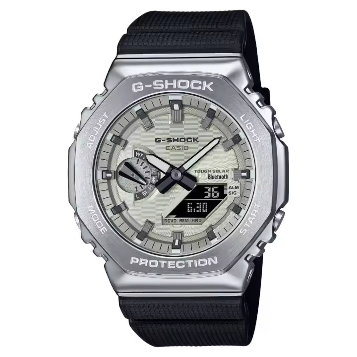 Reloj G-Shock Hombre GBM-2100A-8B Acero Tough Solar Dorada Analógico Digital - 1
