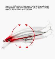 Señuelo De Pesca Minnow Sumergible 13cm 15cm 40g 60g Sistema De Peso Lure Duro Con Anzuelos Trilobitos Fuertes Wobbler Jerkbait Swimbait - details 7