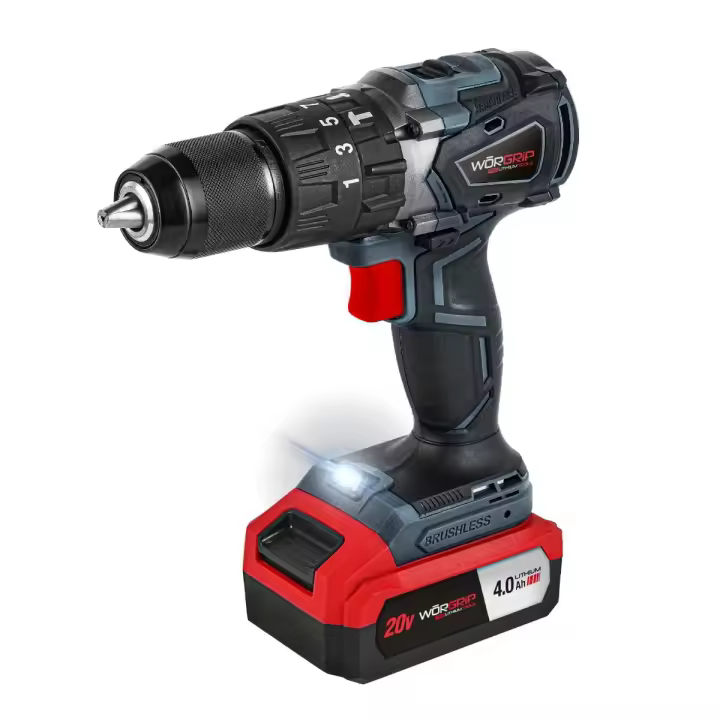 Taladro Percutor Brushless WORGRIP 20V – 1 Batería 4.0Ah - 1