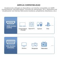 Adaptador De Conversión HDMI a VGA Compatible 1080P 720P 480P Cable De Audio Para PC Laptop TV Box Display Monitor Compatible Con Computadora - details 2