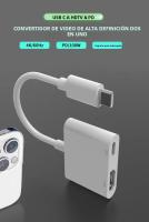 Adaptador Convertidor USB C a HDMI 4K 60Hz 30Hz Compatible Con iPhone 16Pro/Max MacBook 2023 iPad pro iMac S23 XPS 17 Surface Book - details 2