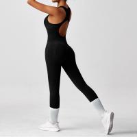 Conjunto De Yoga Para Mujer Moda Color Sólido Cuello Redondo Ajustado Fitness Ropa Deportiva Overoles De Gimnasio Sexy Ropa De Yoga - details 58