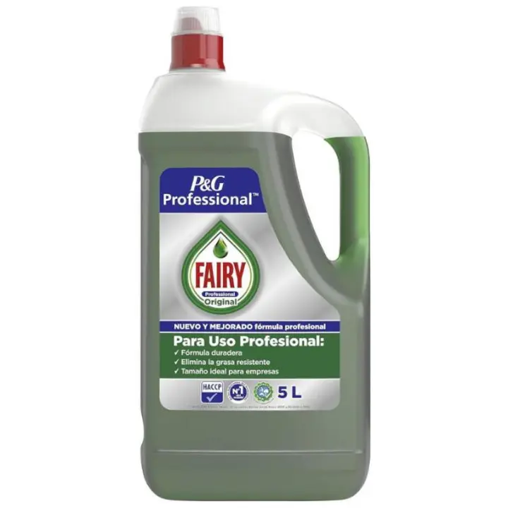Fairy Professional Original Lavavajillas Concentrado 5000 ml - Fórmula Efectiva para la Grasa - 1