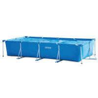 INTEX - Piscina desmontable rectangular Metal Frame de hasta 4 metros, color azul, con y sin depuradora, resistente y duradera, +6 años, 30 min. montaje, piscinas desmontables, piscinas familiares - details 0