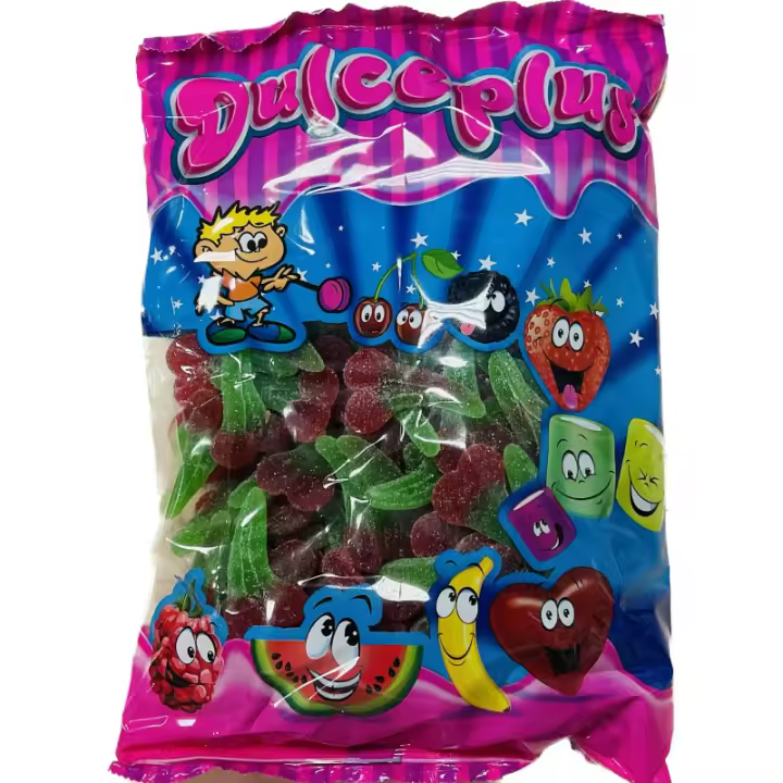 CEREZAS PICA GOMINOLA MARCA DULCEPLUS - 1KG SIN GLUTEN - 1