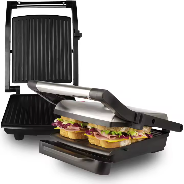 MAGEFESA EASYGRILL Sandwichera Multifunción Grill Panini Plancha de 1400W, Antiadherente, Temperatura Ajustable - 1