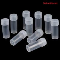100Pcs Tubos De Prueba De Plástico De 5ml Con Tapa Para Suministros De Química Escolar - details 1