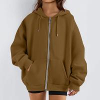 Sudadera De Mujer Con Capucha Abrigo Casual De Color Sólido Otoño E Invierno Con Bolsillos Y Cierre De Cremallera Largo Manga Para Calle - details 39