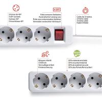 Banner - Base de enchufe 5 tomas con interruptor