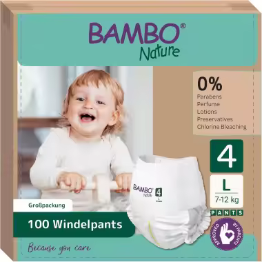 Bambo Nature Pants Entrenamiento Talla 4 (9-16 kg) 20 Uds – Tipo Braguita, Natural y Fácil de Usar - 1