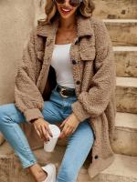 Nueva Chaqueta Larga De Mujer Para Invierno Estilo Casual Sólido Cremallera Simple Talla Grande Abierta Comodidad Poliéster Spandex - details 13
