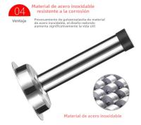 Parador De Puerta De Acero Inoxidable De Tamaño Extendido Con Punta De Goma Antideslizante Y Antiseña Protector De Pared Para Sliding - details 15