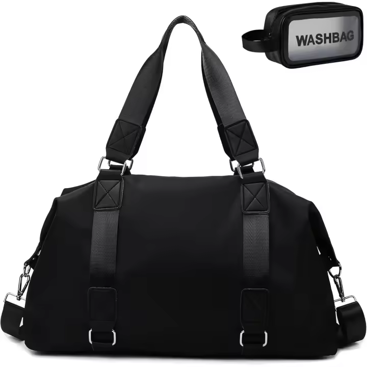 Bolsa de viaje para gimnasio, bolsa de viaje para mujer, bolsa de fin de semana, bolsa de mano para artículos personales, bolsa de yoga con bolsillo húmedo, bolsa de maquillaje para deportes, bailes, - 1
