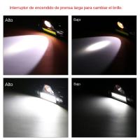 Linterna Frontal LED Recargable Super Brillante Con Magnete De Cola Y Doble Fuente De Luz COB XPE Y Work Light Impermeable Para Camping - details 10