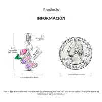 Encanto De Mariposa Plateado En Plata Con Circonia Bola Redonda Colgante Para Pulsera O Collar DIY Joyería De Moda Irregular - details 132