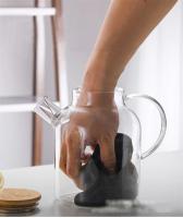 Tetera De Vidrio 1/1.8L Con Tapa De Bambú Transparente Resistente Al Calor Jarrón De Agua Fría Para El Hogar Kettle De Puer - details 12
