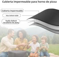 Cubierta Para Horno De Pizza De 17 Pulgadas En Tela Oxford Negro Accesorio De Almacenamiento Para Horno a Gas Con Manija Material Grueso - details 4