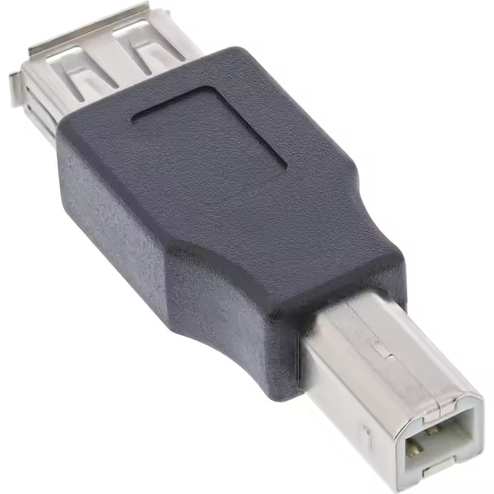 FGNS. Adaptador USB AH/BM,Adaptador para cable (USB 2.0-A F, USB 2.0-B M, Male connector / Female connector, Negro) - 1