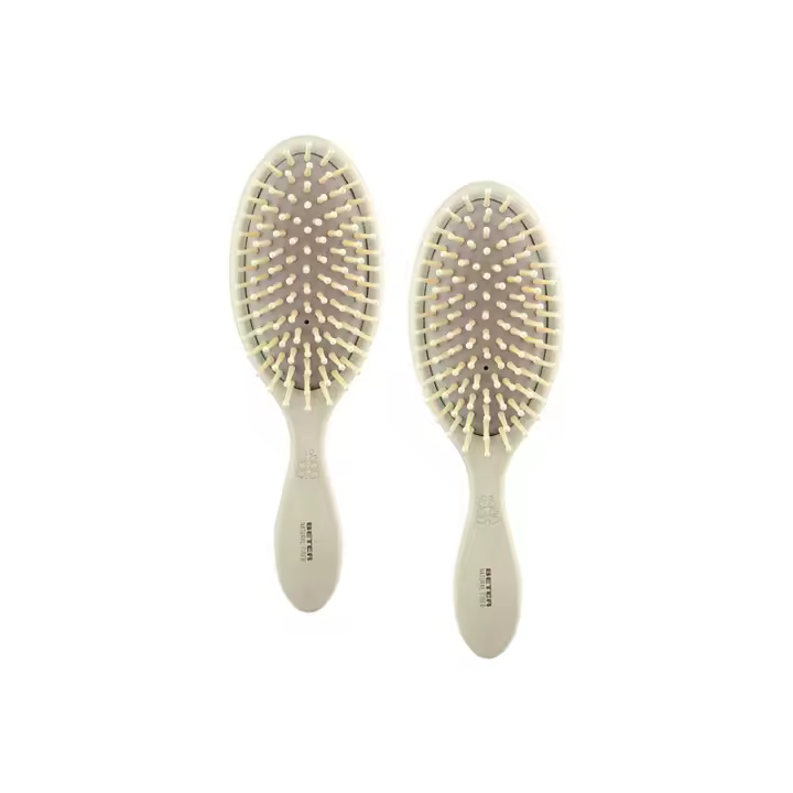 BETER 2 unidades CEPILLO NEUMÁTICO natural fiber púas madera #beige - 1