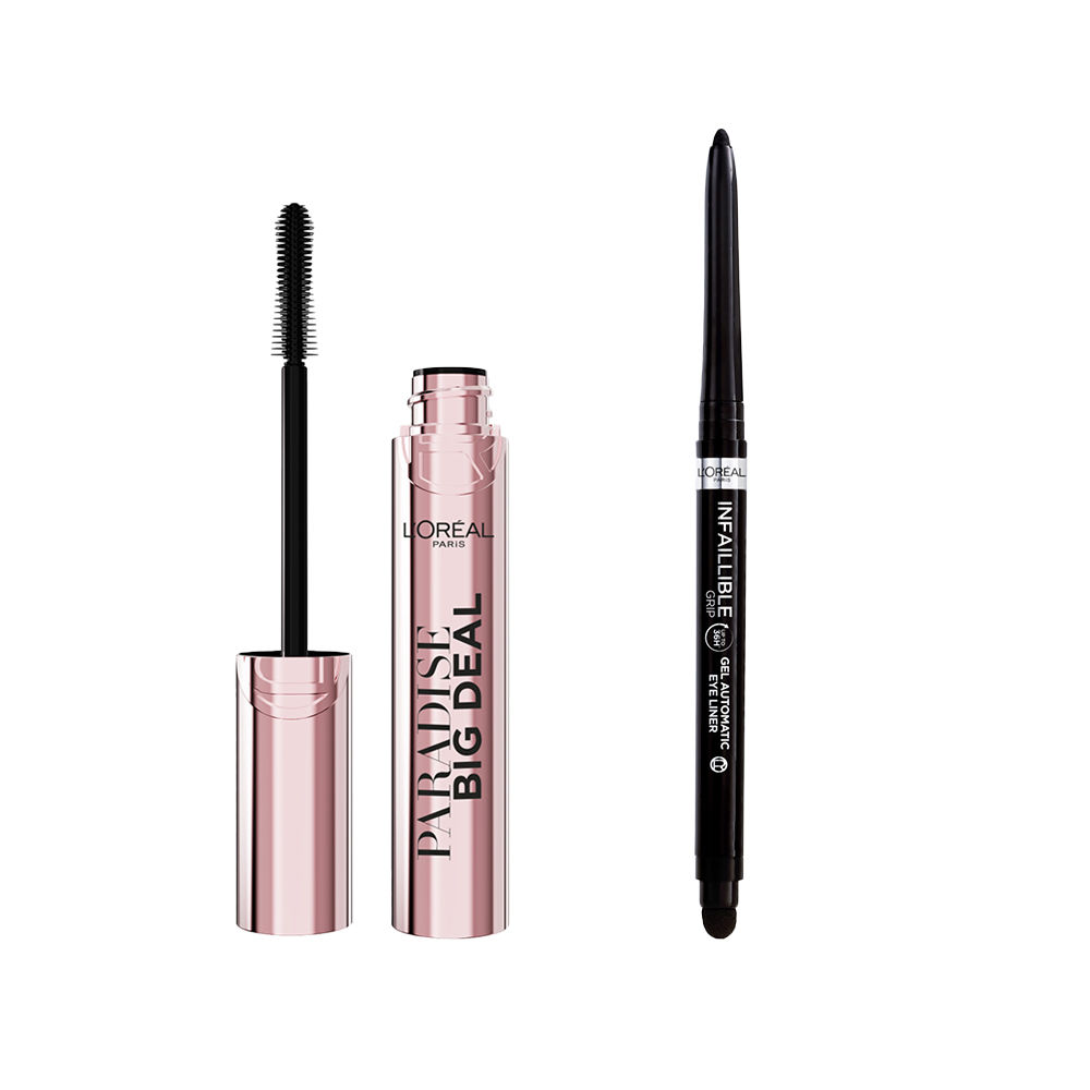 L'Oréal Paris | Pack Paradise Big Deal Máscara de Pestañas Volumen y longitud + Infalible Grip Liner 36H
