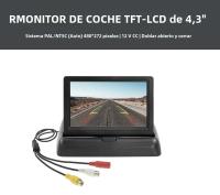 MJDOUD Monitor De Coche Con Cámara Trasera Pantalla TFT LCD HD De 4.3 Pulgadas Cámara De Apoyo LED Para Estacionamiento Fácil Instalación - details 0