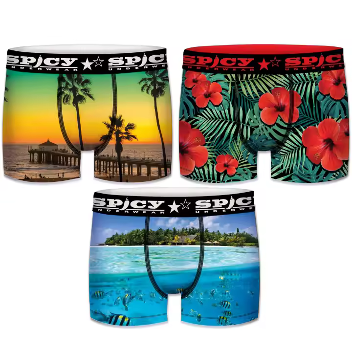 Set 3pcs Calzoncillo INFANTIL Boxer Spicy - microfibra - 92% poliéster, 8% elastano - 1