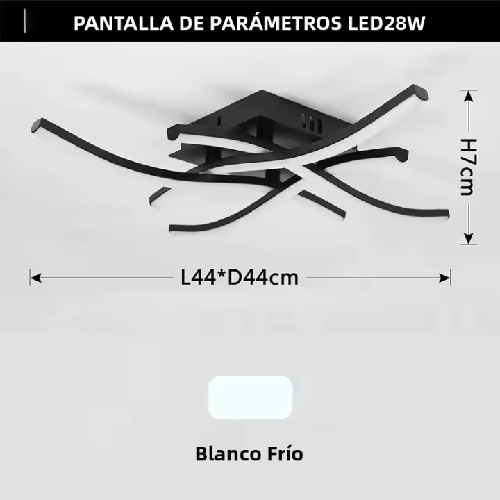 Lámpara De Techo Moderna 28W LED Para Sala De Estar Comedor Dormitorio Y Balcones Diseño Curvado Luz De Panel Para El Hogar - 1