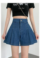 Shorts De Verano Para Mujeres De Talla Grande Vaqueros De Pierna Ancha Cintura Alta Denim Suelto Casual Falda Corta Femme - details 6
