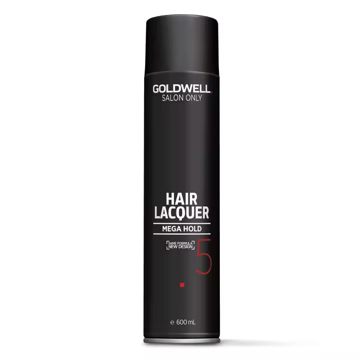 Goldwell Salon Only Hair Lacquer Mega Hold 600 Ml. / Laca Profesional de Fijación Extra Fuerte Nivel 5 / Spray para Peinados Duraderos / Aporta Brillo, Control y Acabado Sin Apelmazar. - 1