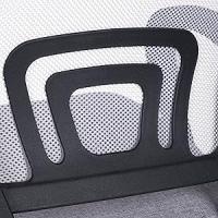 T-LoVendo Silla de Oficina o Escritorio ergonómica con Soporte Lumbar, Malla Transpirable, Regulable en Altura, Ruedas antiarañazos, Color Gris - details 1