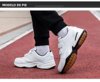 Zapatillas De Deporte Casuales Para Hombre Cuero Ajustable Con Hebilla Y Cierre Blanco Zapatillas Deportivas Masculinas Tenis - details 10