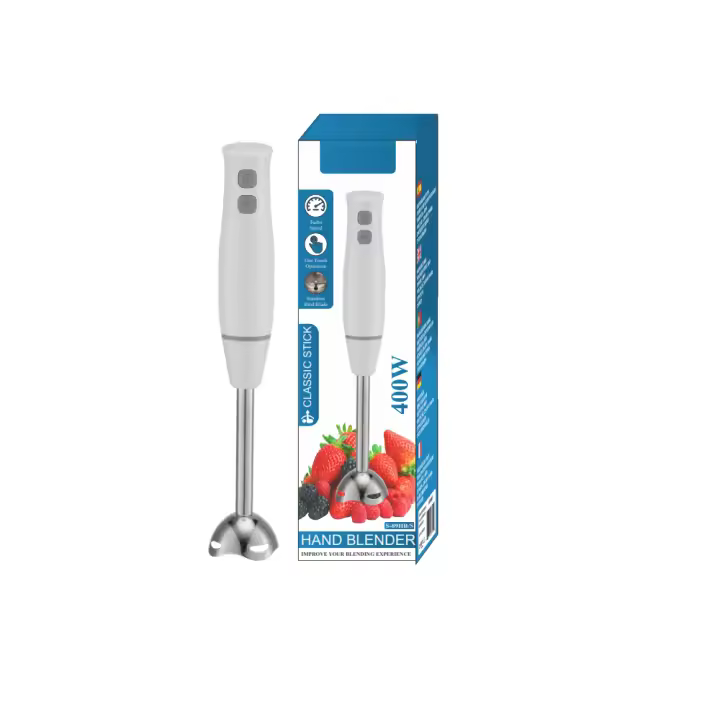 SPARK - BATIDORA DE MANO 400W - VARILLA Y CUCHILLAS DE ACERO INOXIDABLE - PARA MEZCLAR Y BATIR - VASO MEDIDOR - 1