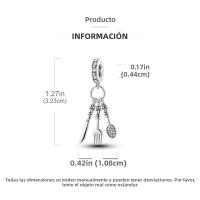 Encantos Originales 925 Platinados Para Mujer Con Zirconia Joyería Moda Para Pulseras Hechas De Cuentas De Moda - details 17