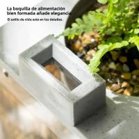 Acuario De Escritorio Micro Paisaje Silencioso Con Flujo De Agua Filtro De Estilo De Piedra Imitada Para Decoración Del Hogar - details 8