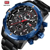 Reloj De Pulsera De Cuarzo Para Hombre MINI FOCUS Gran Dial Resistente Al Agua Con Función De Calendario Y Luz Trasera Acero Inoxidable Estilo Casual - details 4