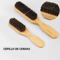 Cepillo De Limpieza Para Barba Con Mango De Madera Y Pelo De Cebo Anti Estático Herramienta De Peinado Para Hombres Cepillo De Afeitar Para Peluquero - details 5