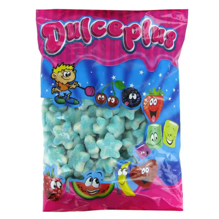 ESTRELLAS TWIST AZULES AZÚCAR GOMINOLA 1KG. DULCEPLUS - 1