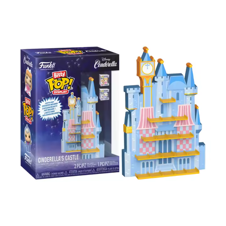 Funko Bitty Pop Disney El Castillo de Cenicienta + 2 Figuras Bitty Cenicienta Y Hada Madrina Figura Coleccionable - 1